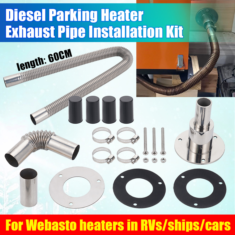 Diesel Heater Ducting Kit - 24mm Diesel Heater Exhaust Pipe Kit