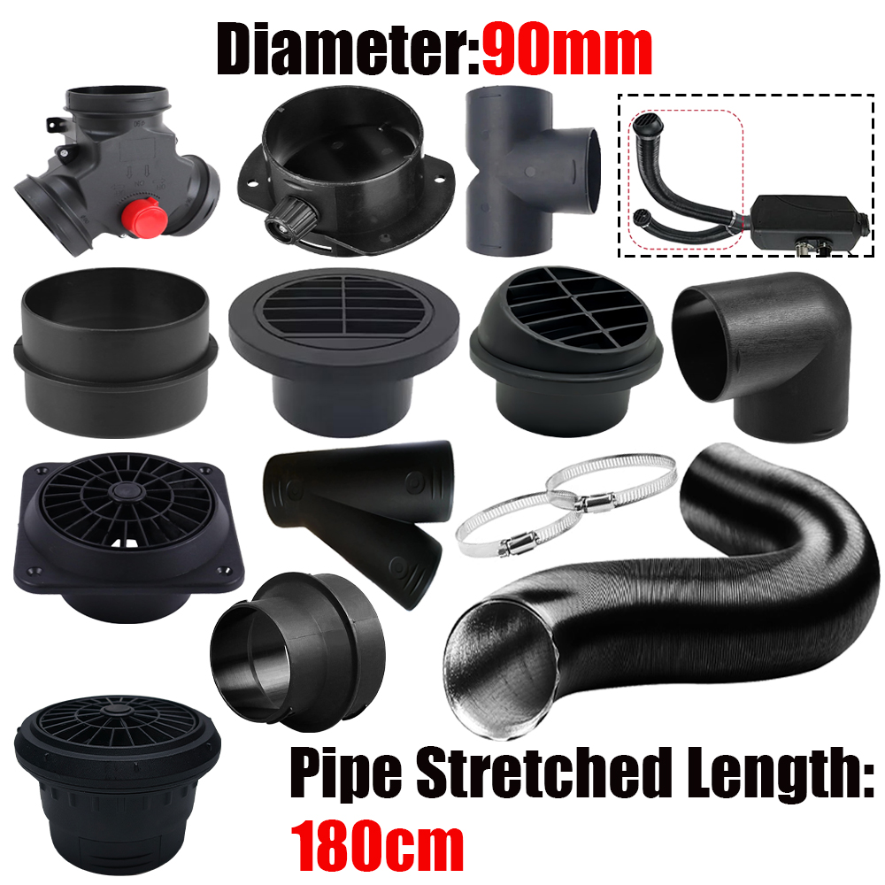 Diesel Heater Ducting Kit - 90mm Diameter 1.8M Length Air Diesel