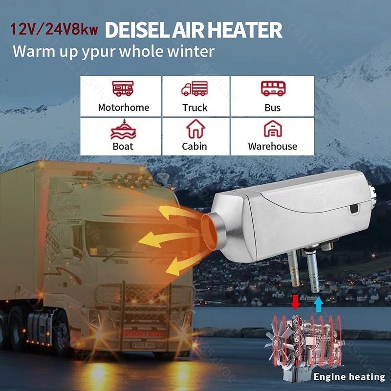 Diesel Parking Heater 8Kw 24V - Vehicle Heating Spare Hardware 12V 8KW