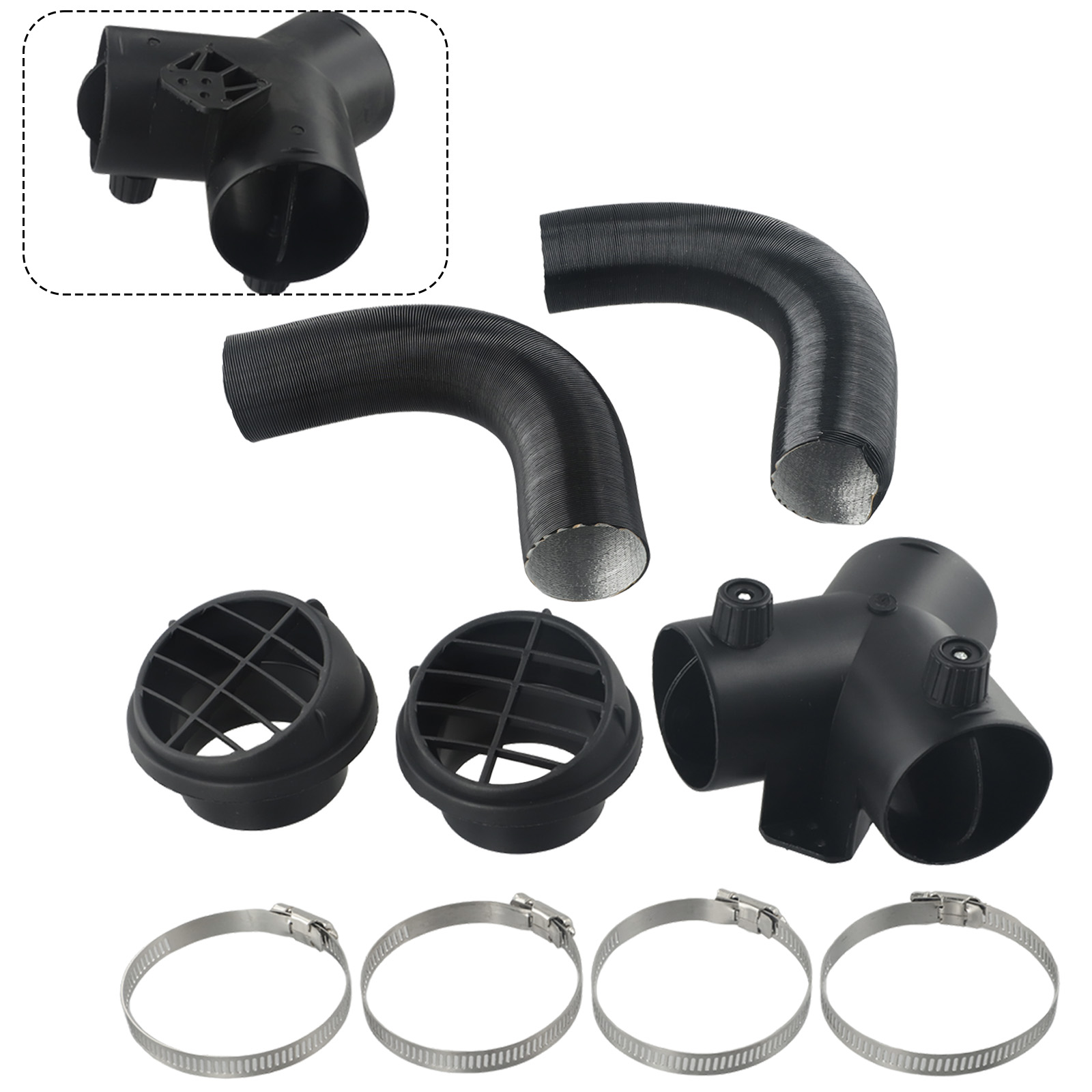 60mm Ducting Y Piece Kit with  - Diesel Heater Ducting Kit recension och pris
