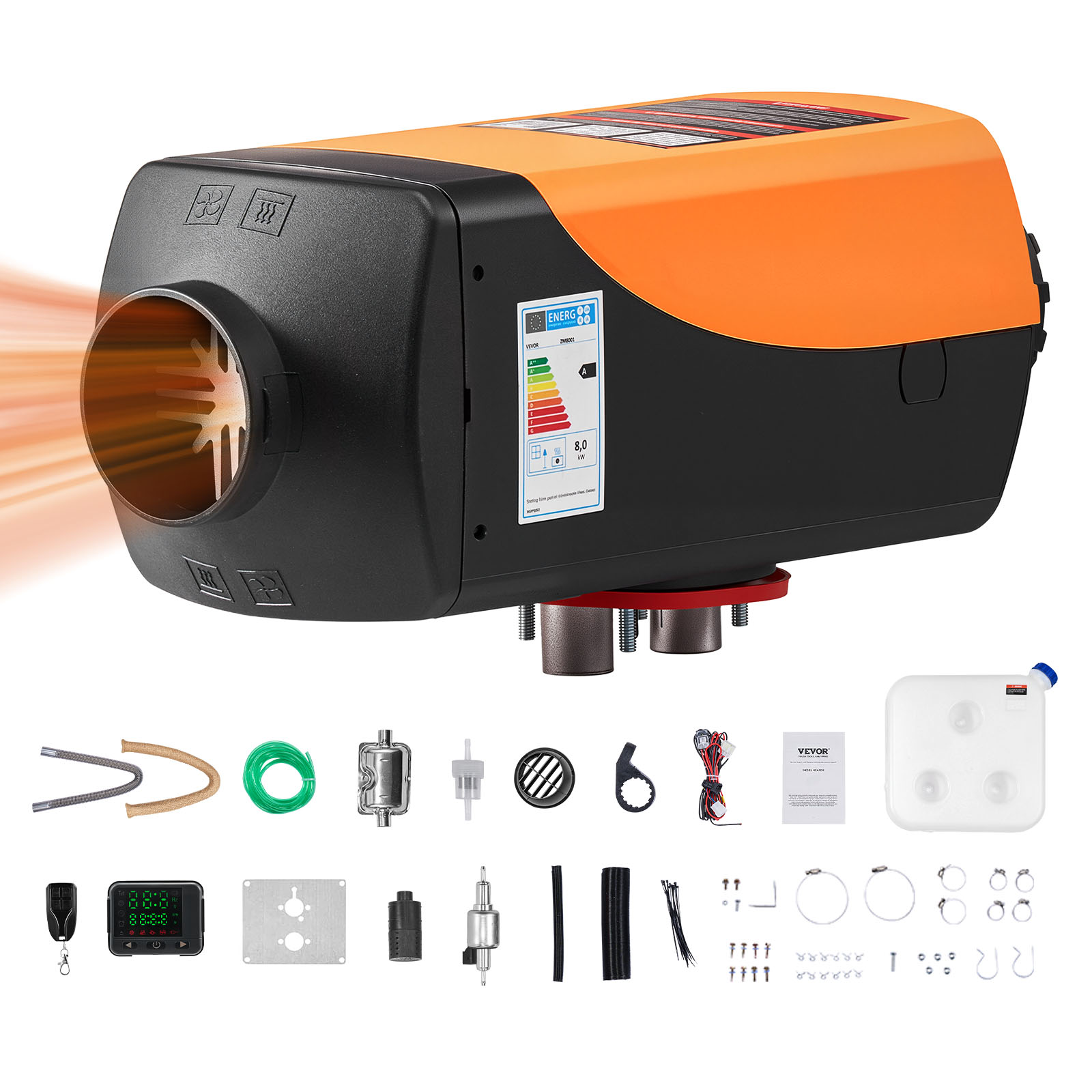 SucceBuy 8KW Diesel Air Heater - Diesel Heater Fuel Tank 10L recension och pris