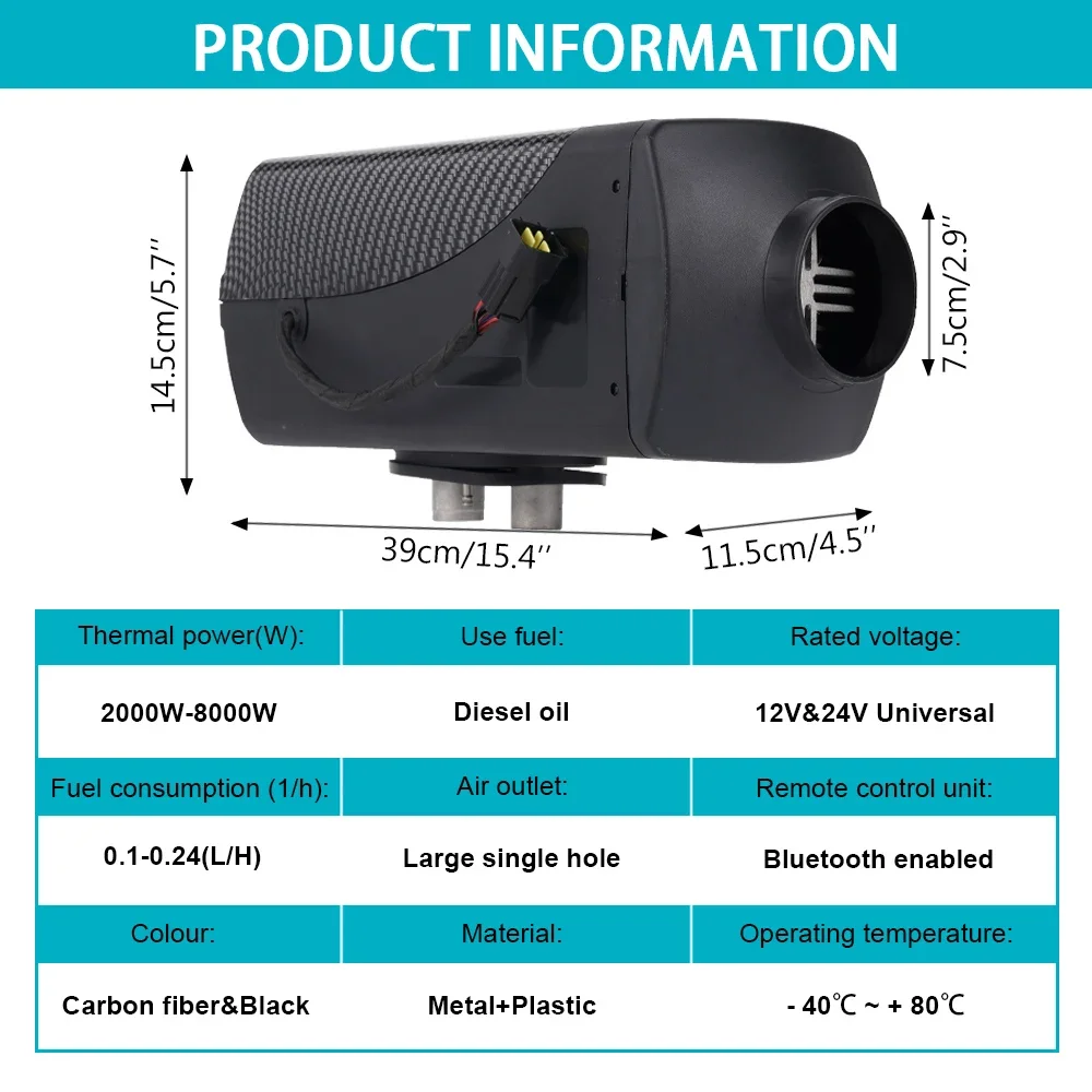 5KW Diesel Air Heater bluetoot - Air Diesel Heater 5Kw Bluetooth recension och pris
