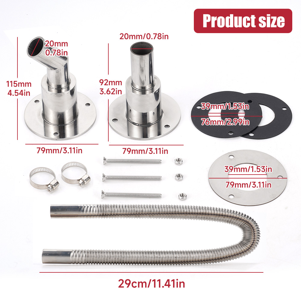 24mm Diesel Heater Exhaust Pip - Diesel Heater Silencer Muffler recension och pris